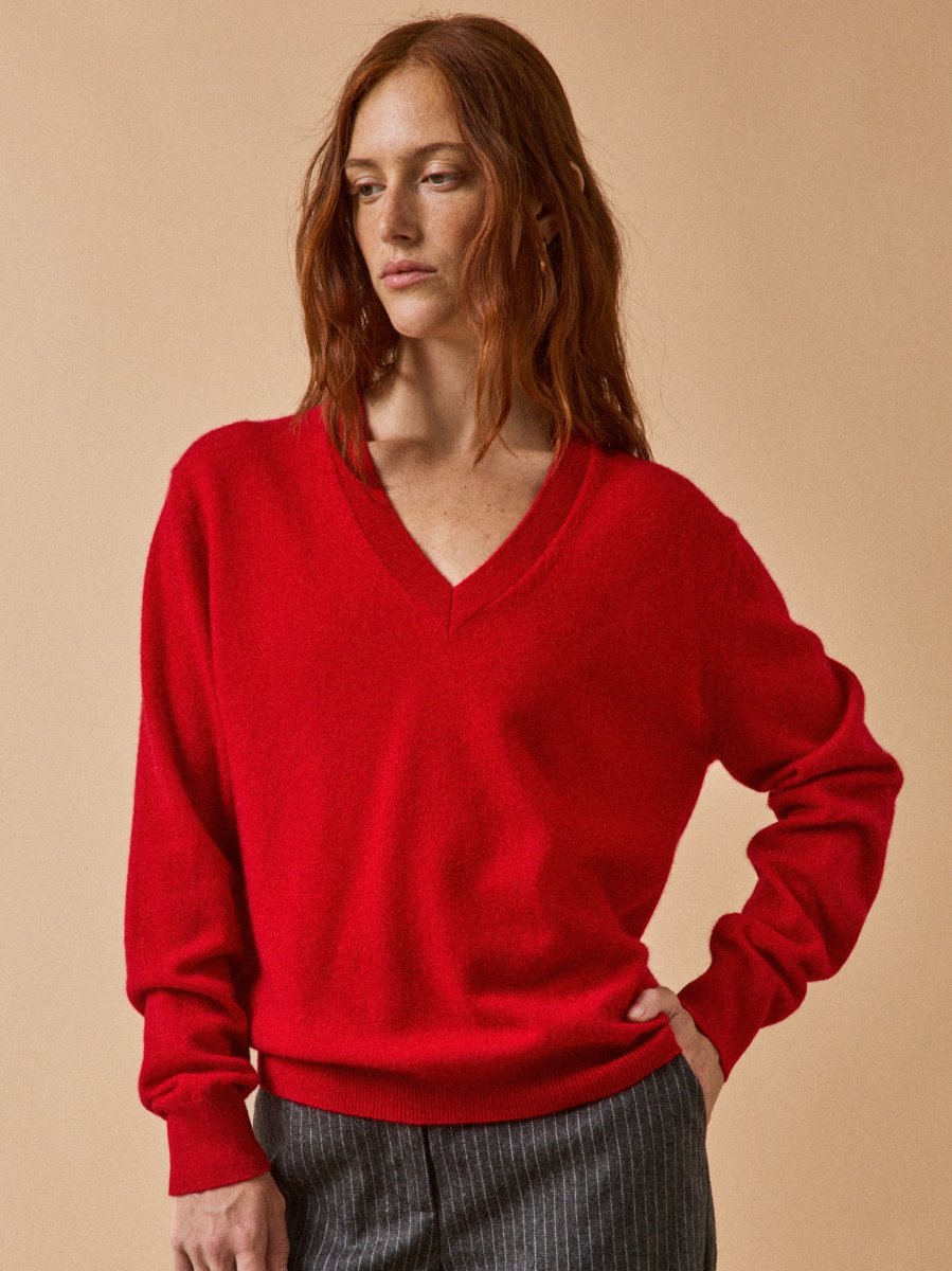 Pull col V femme - Collection Cachemire – Image 2