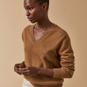 Pull col V femme - Collection Cachemire
