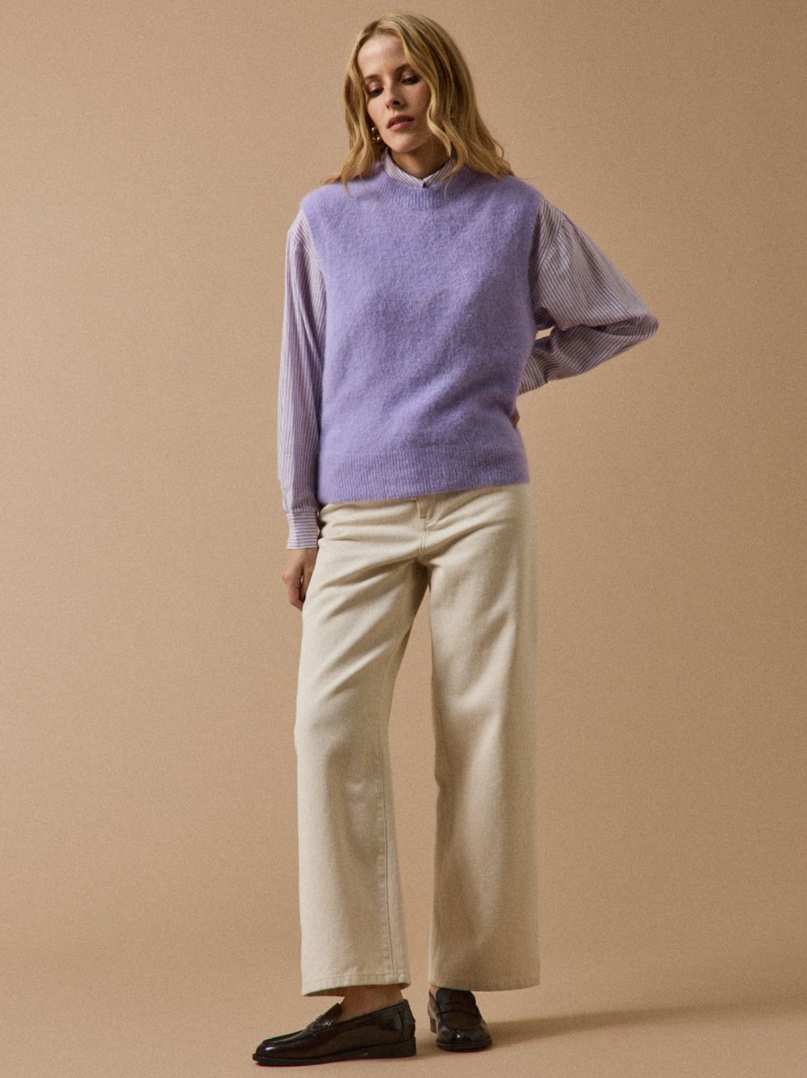 Pull sans manches femme mélange alpaga – Image 5