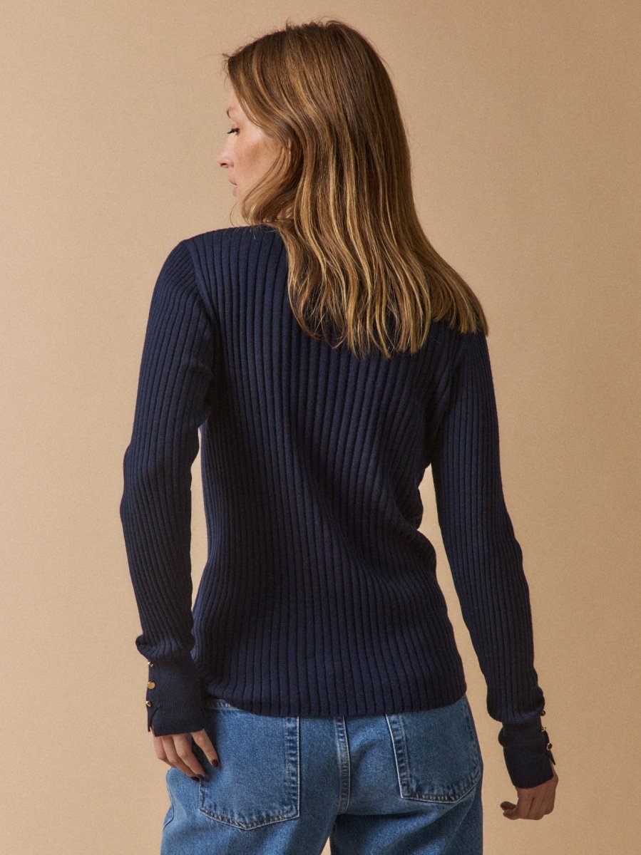 Pull chaussette maille côtelée femme laine RWS* – Image 4