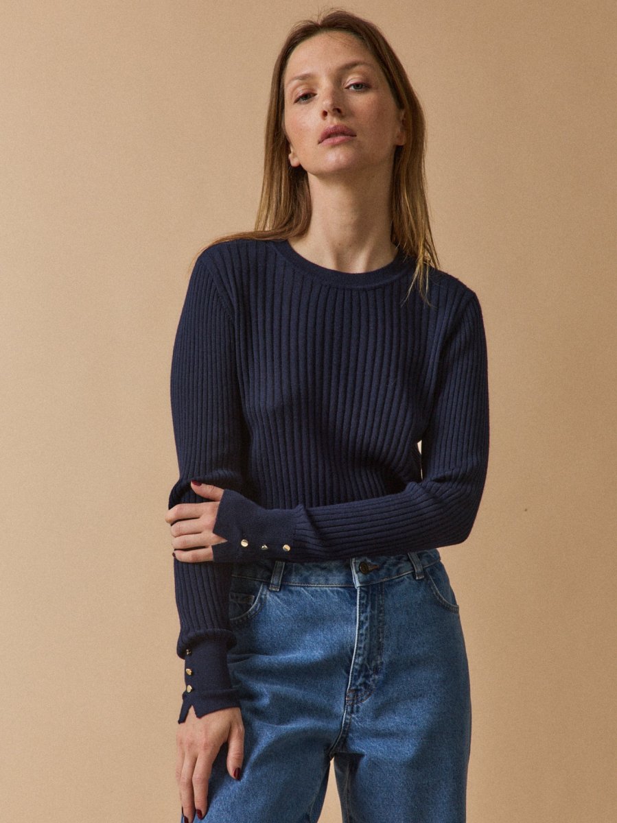 Pull chaussette maille côtelée femme laine RWS* – Image 3