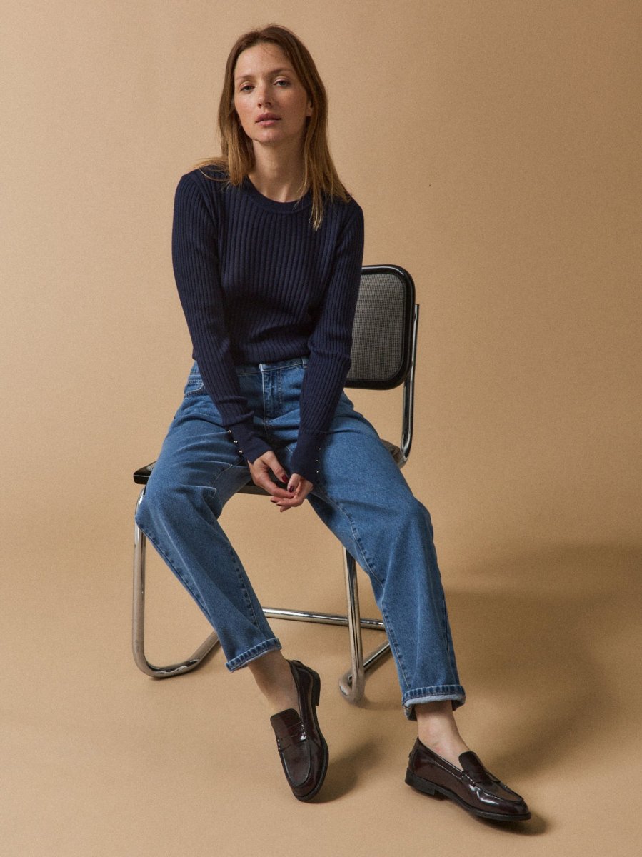 Pull chaussette maille côtelée femme laine RWS* – Image 6