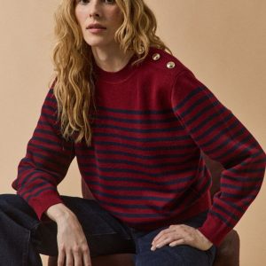 Pull boutons dorés femme laine RWS*