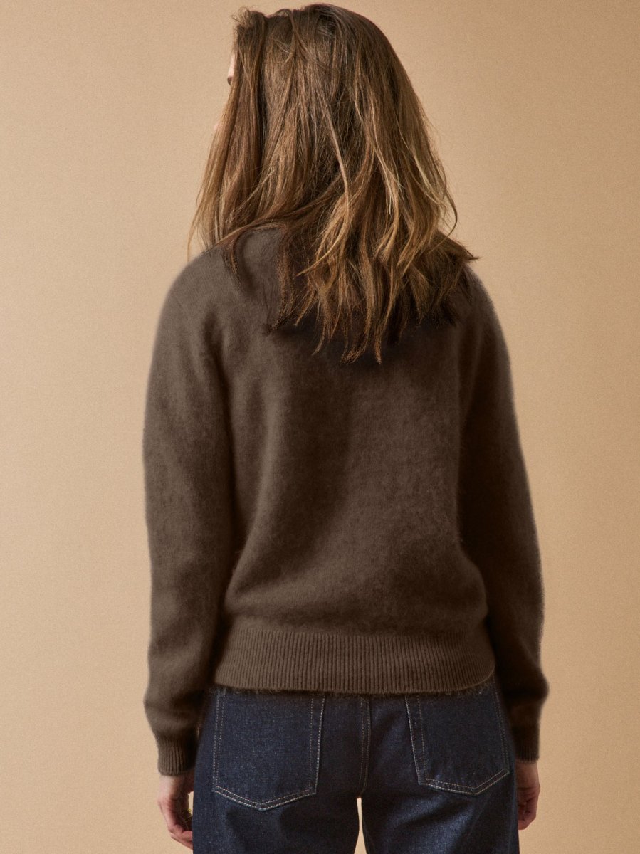 Pull col rond laine brossée femme – Image 3