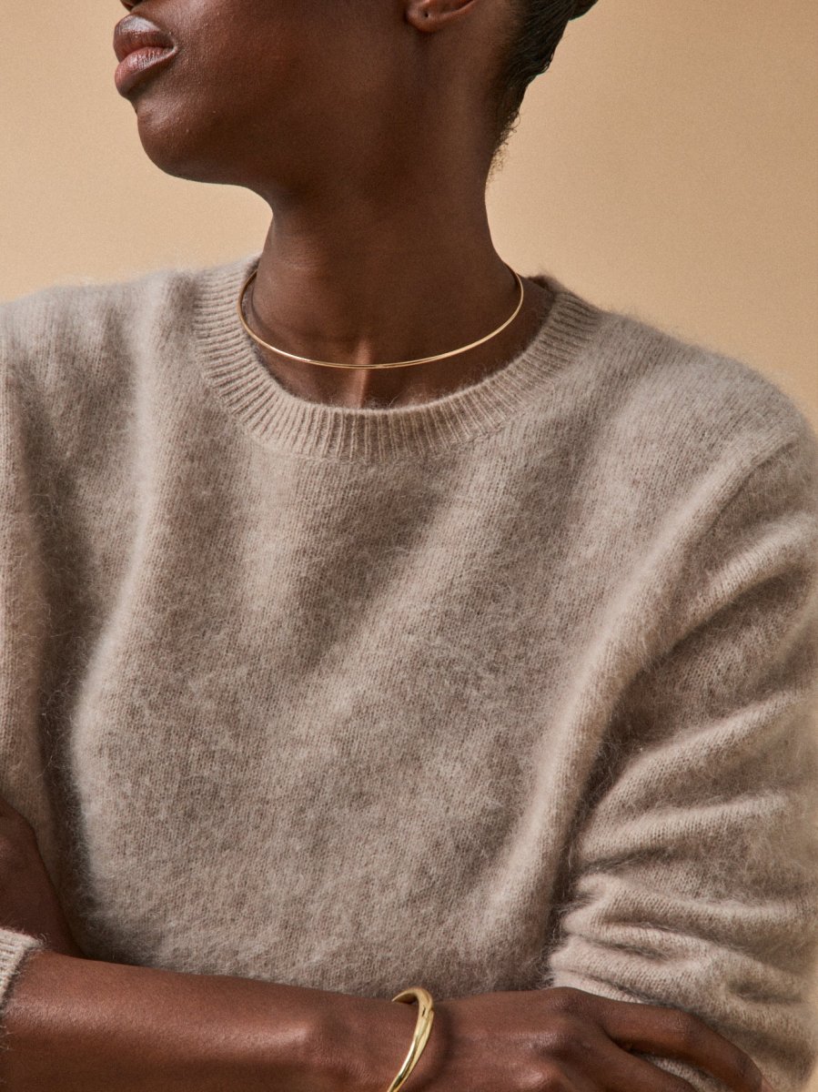 Pull col rond laine brossée femme – Image 5