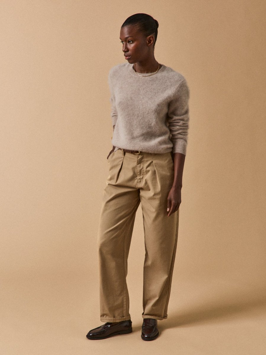 Pull col rond laine brossée femme – Image 6