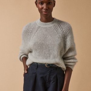 Pull sequins femme avec mohair et alpaga