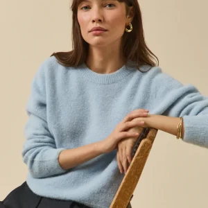 Pull femme mélange alpaga