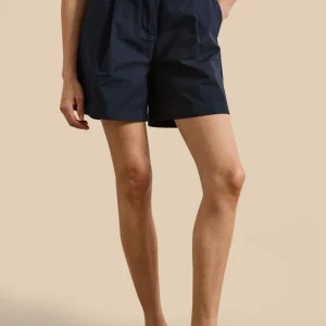 Short chino coton et lin femme