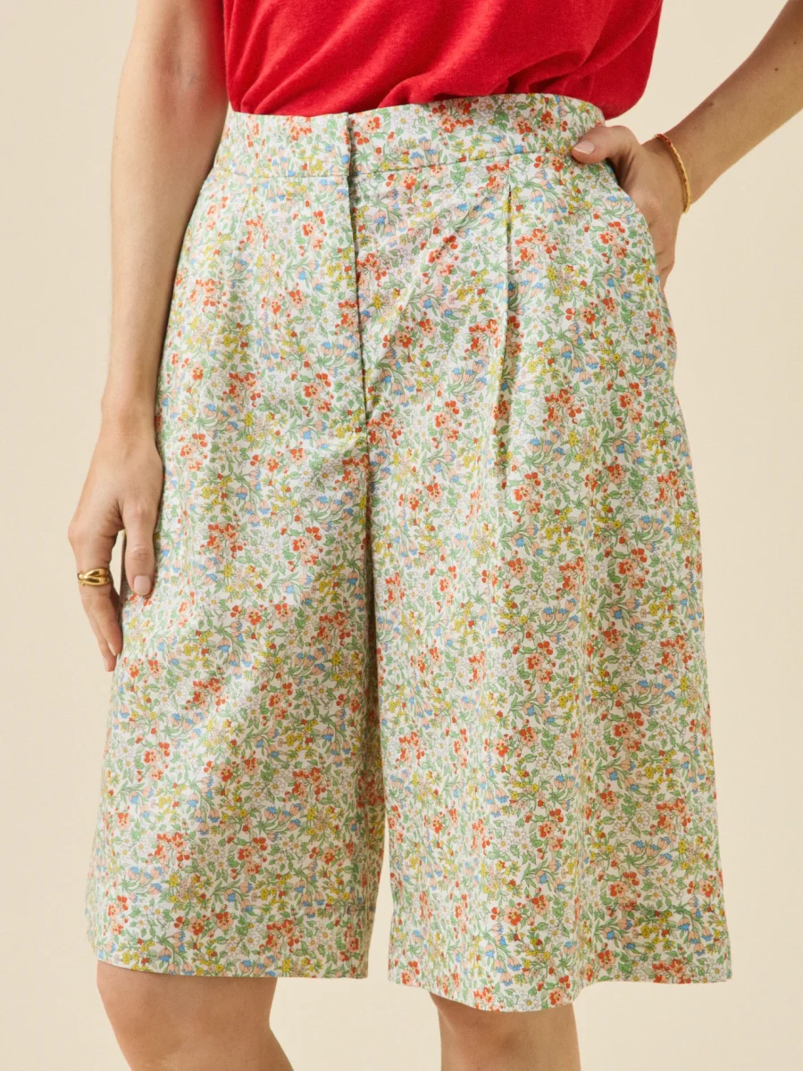 Bermuda femme en tissu Liberty – Image 3