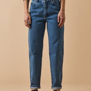 Jean mom femme Claire coton biologique délavage écoresponsable