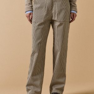 Pantalon cargo rayé femme Léonie