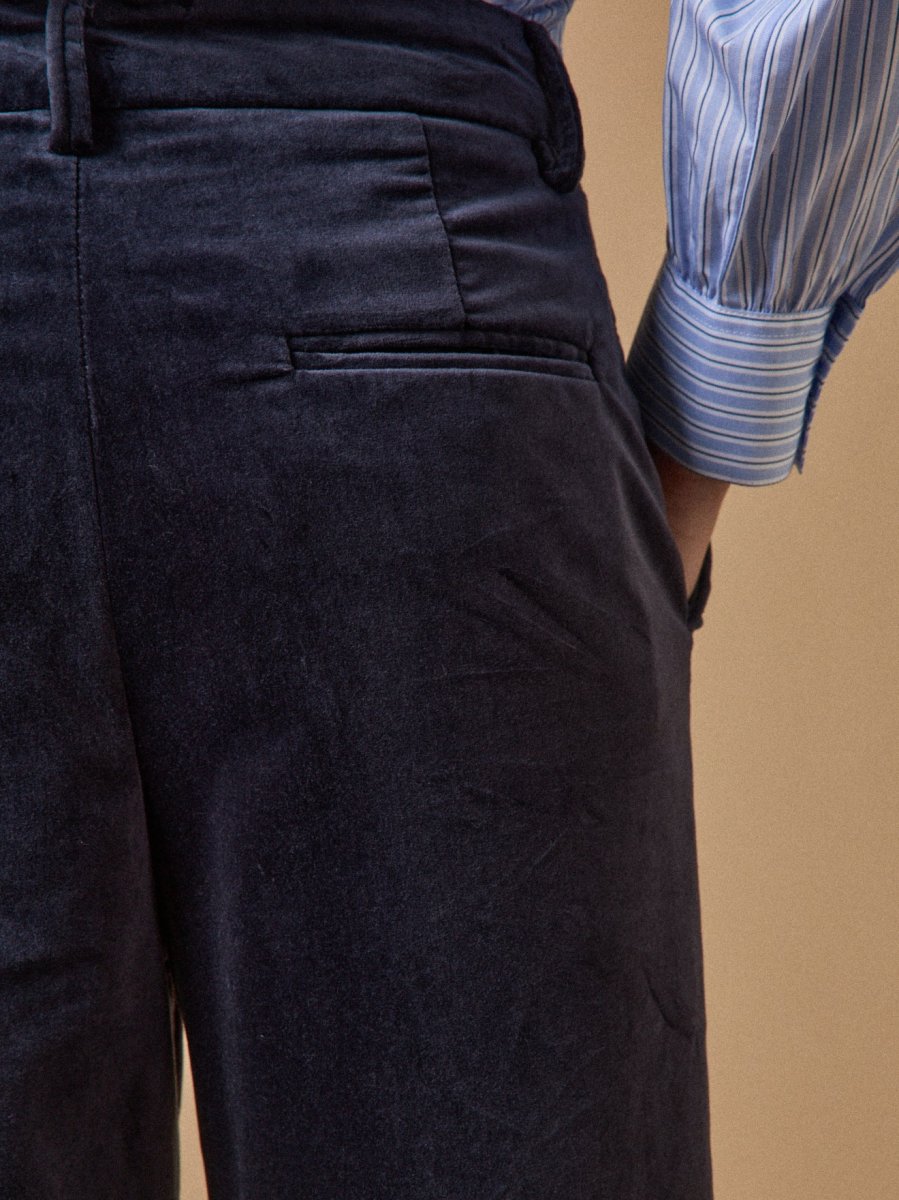 Pantalon cigarette velours lisse femme Léa – Image 5
