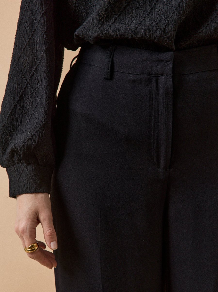 Pantalon large en crêpe femme Ava – Image 3