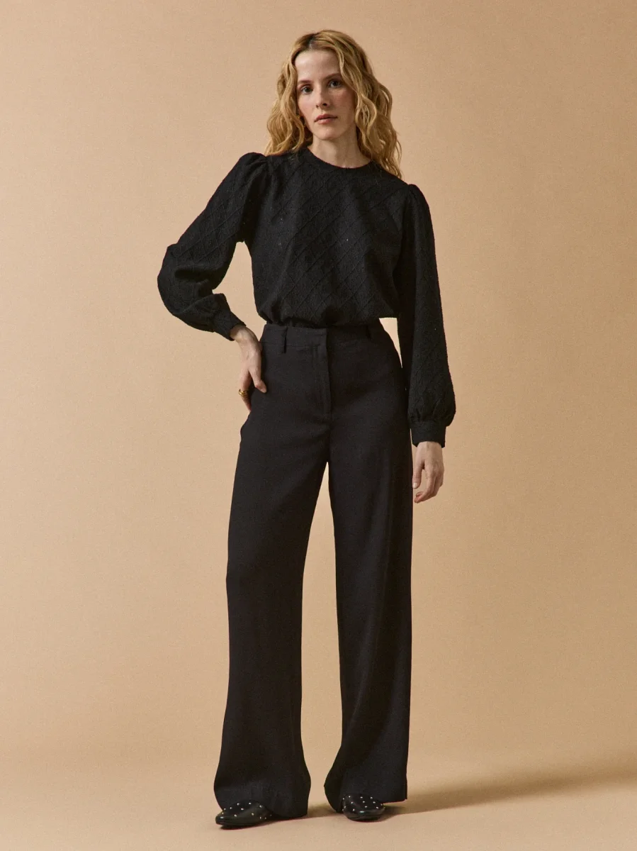 Pantalon large en crêpe femme Ava – Image 6