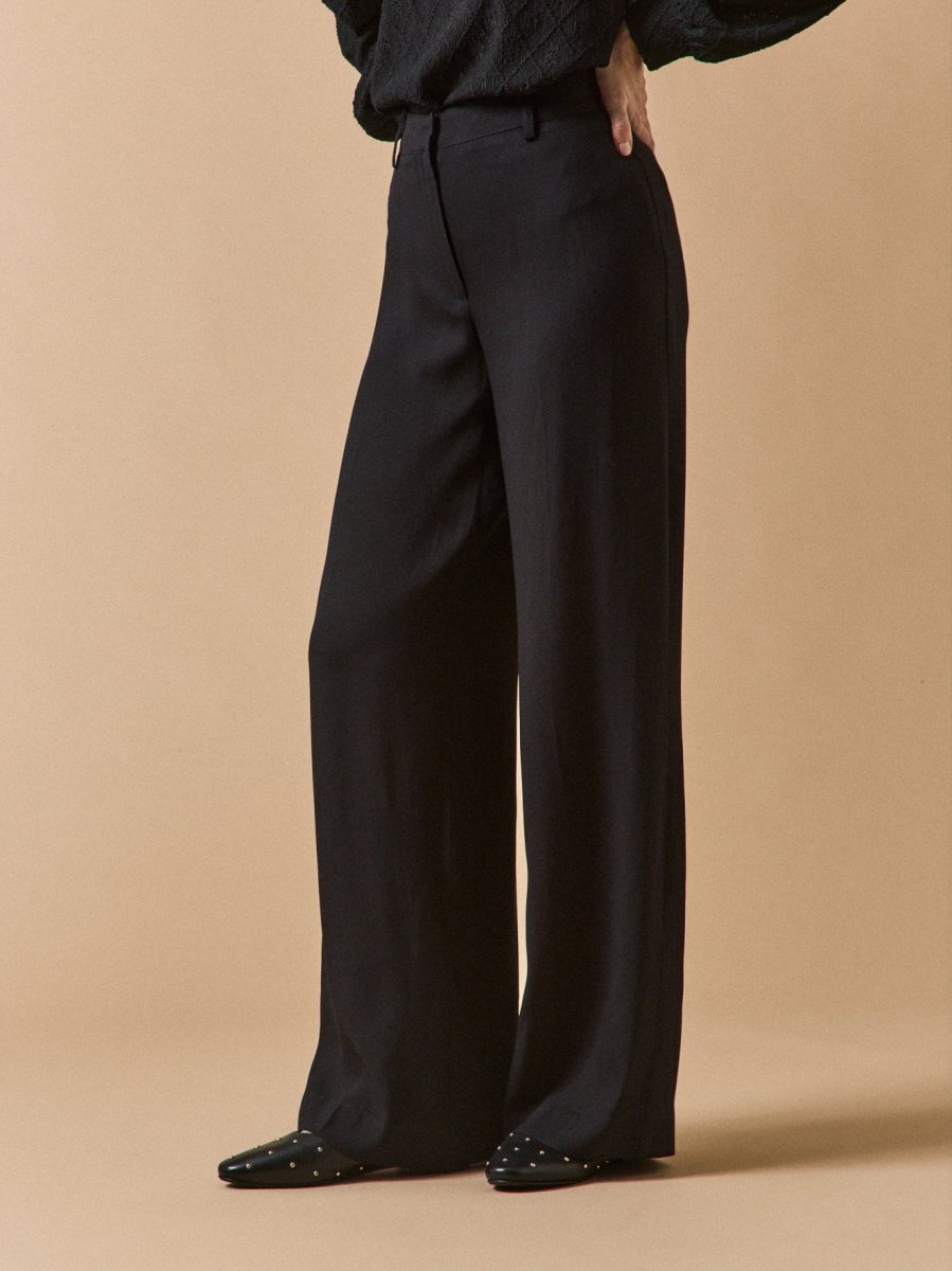 Pantalon large en crêpe femme Ava – Image 5