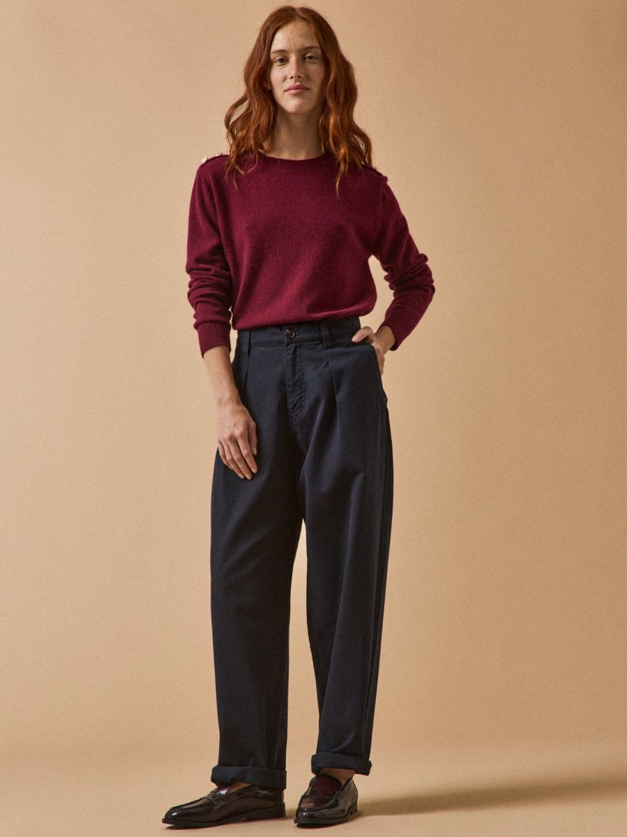 Pantalon carotte twill coton femme Céléstine – Image 8