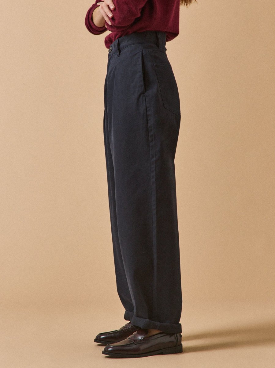 Pantalon carotte twill coton femme Céléstine – Image 7