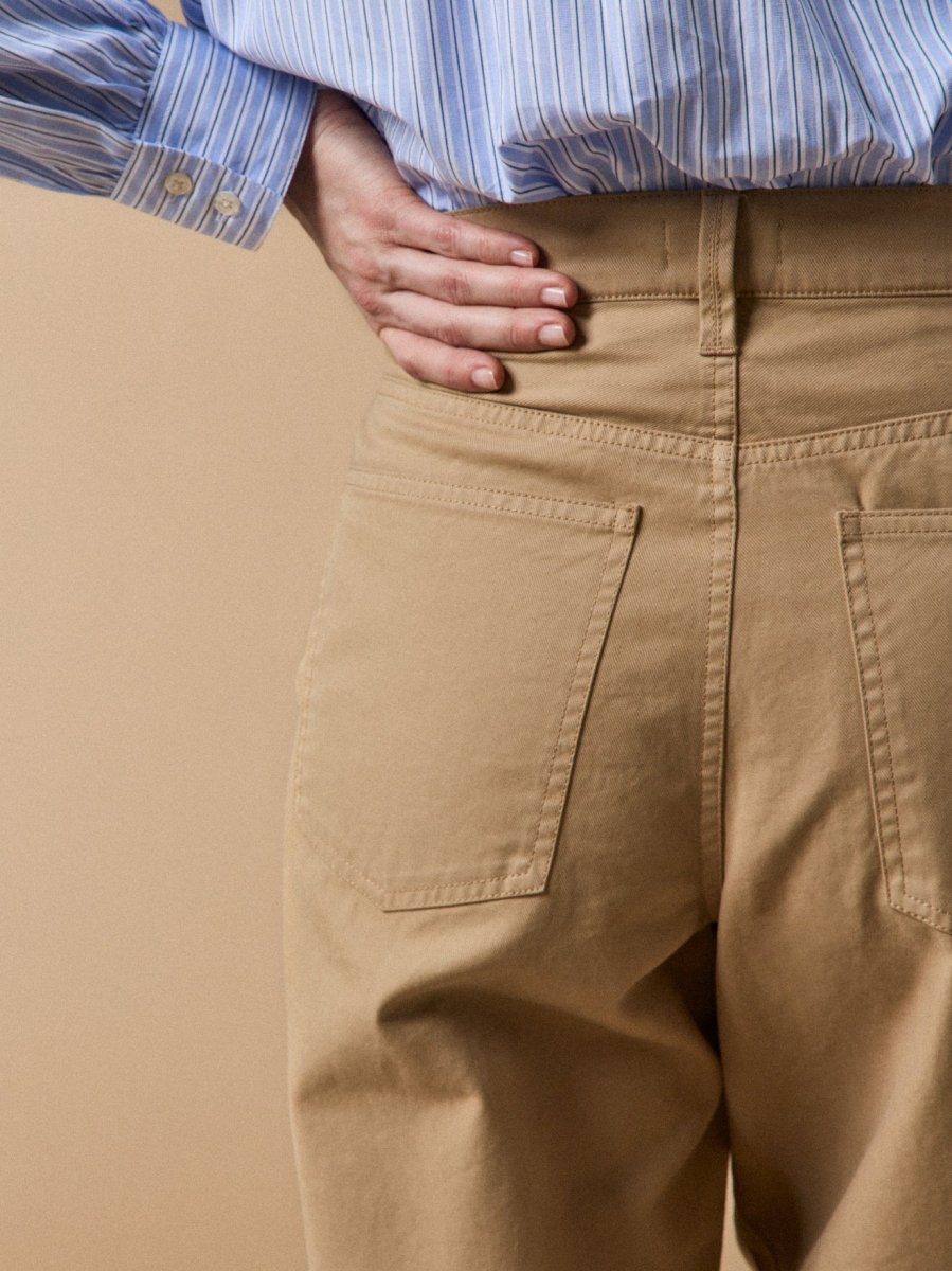 Pantalon carotte twill coton femme Céléstine – Image 6