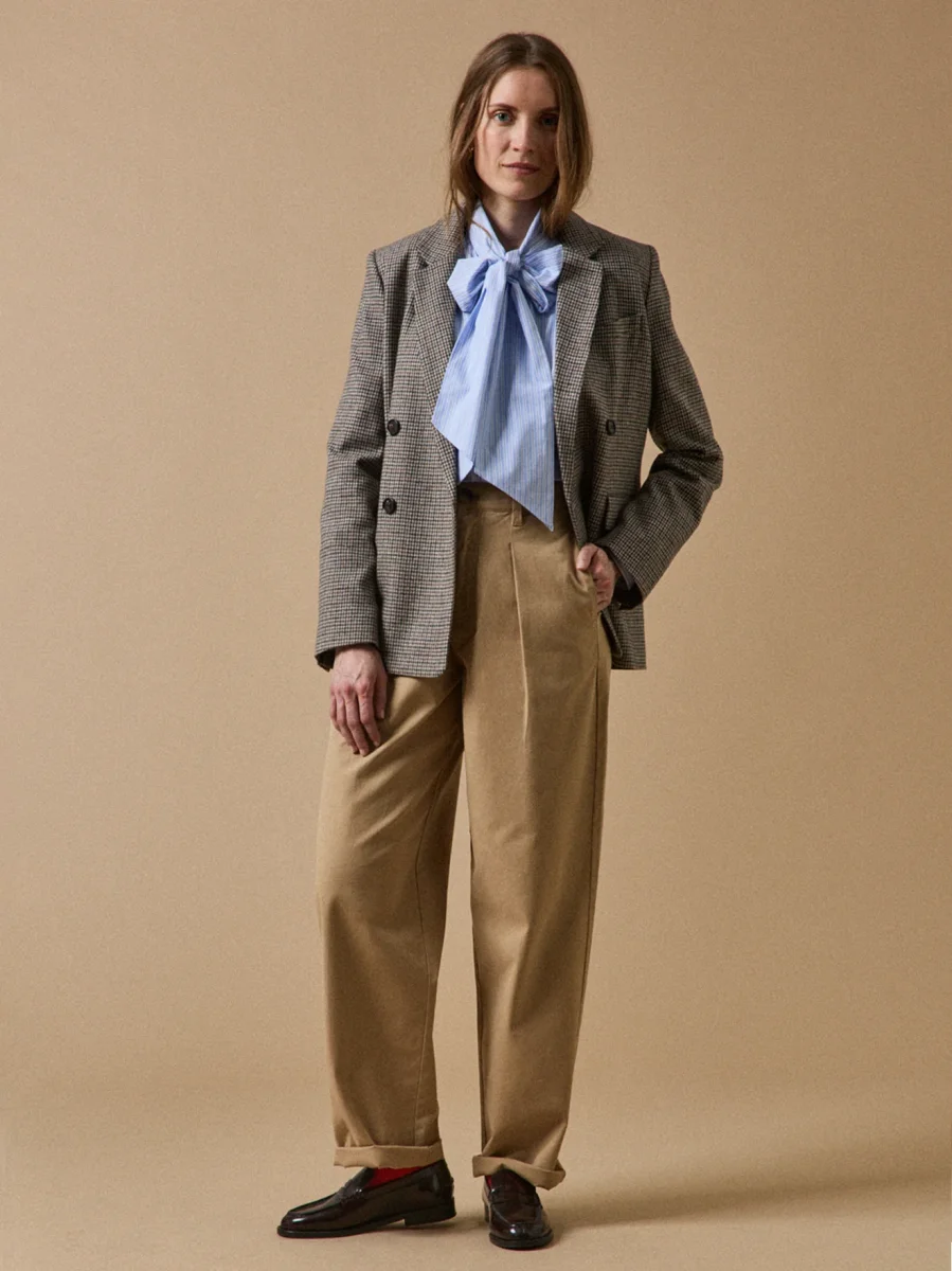 Pantalon carotte twill coton femme Céléstine – Image 8