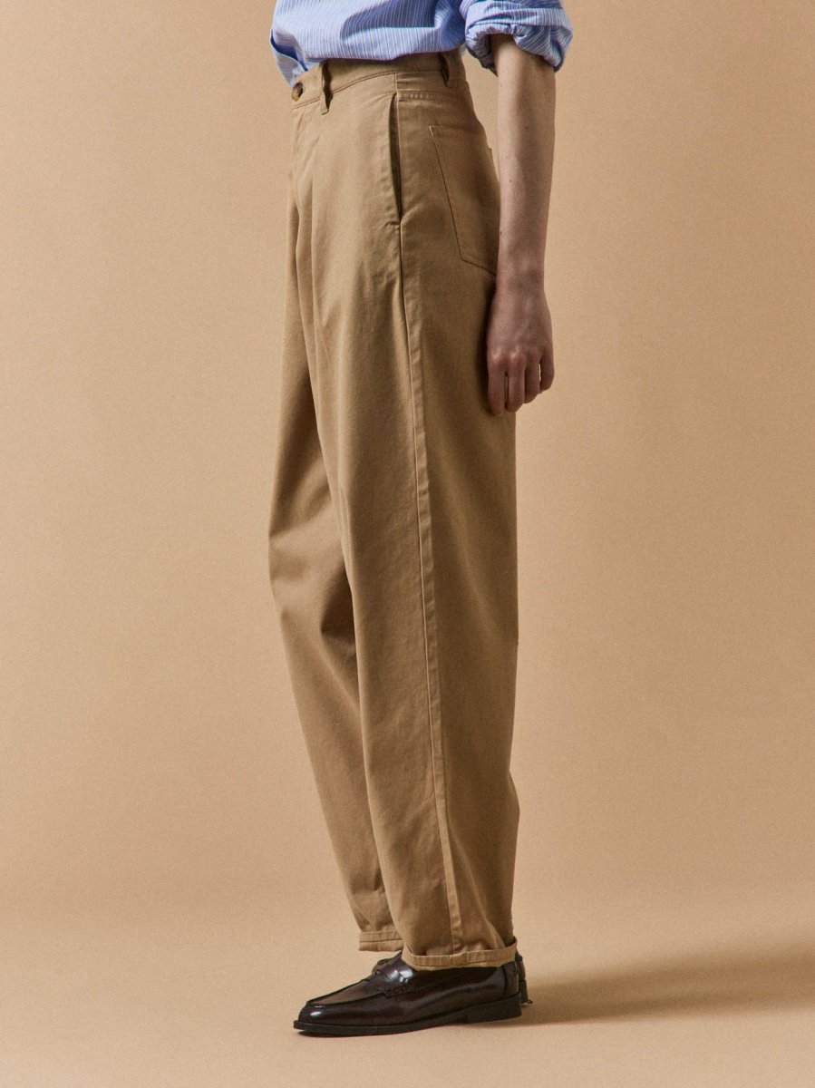 Pantalon carotte twill coton femme Céléstine – Image 7