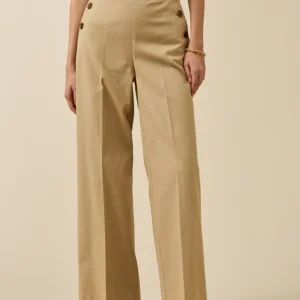 Pantalon large à pont femme Maé