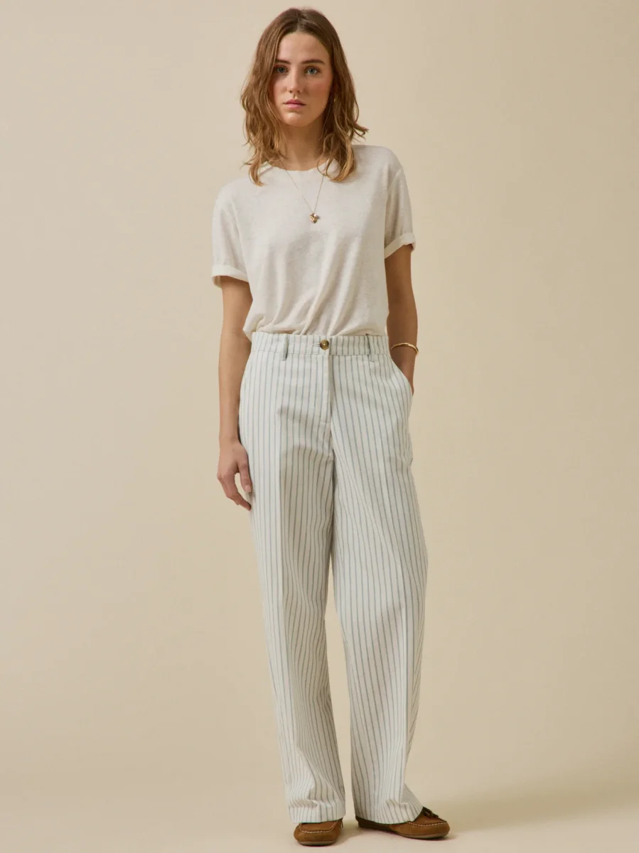 Pantalon large rayé femme Clara – Image 7