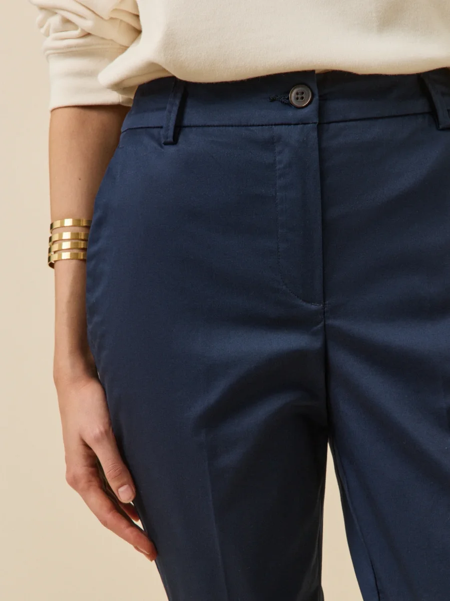 Pantalon cigarette satin de coton femme Eve – Image 4