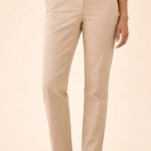 Pantalon cigarette satin de coton femme Eve