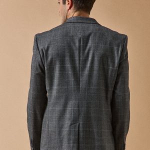 Blazer laine froide prince de galles homme