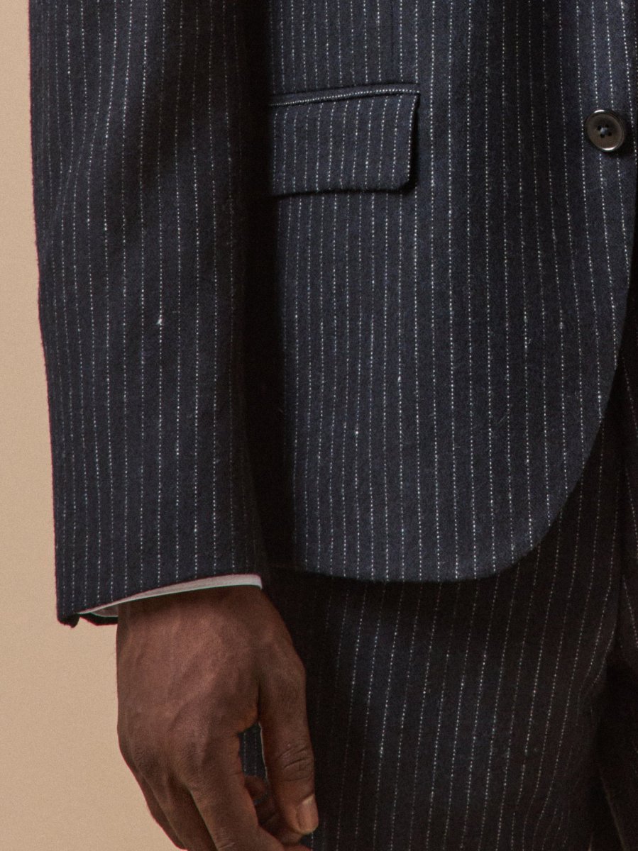 Veste de costume lainage rayé homme – Image 4