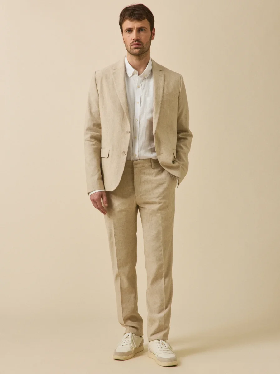 Veste de costume homme lin mélangé – Image 7