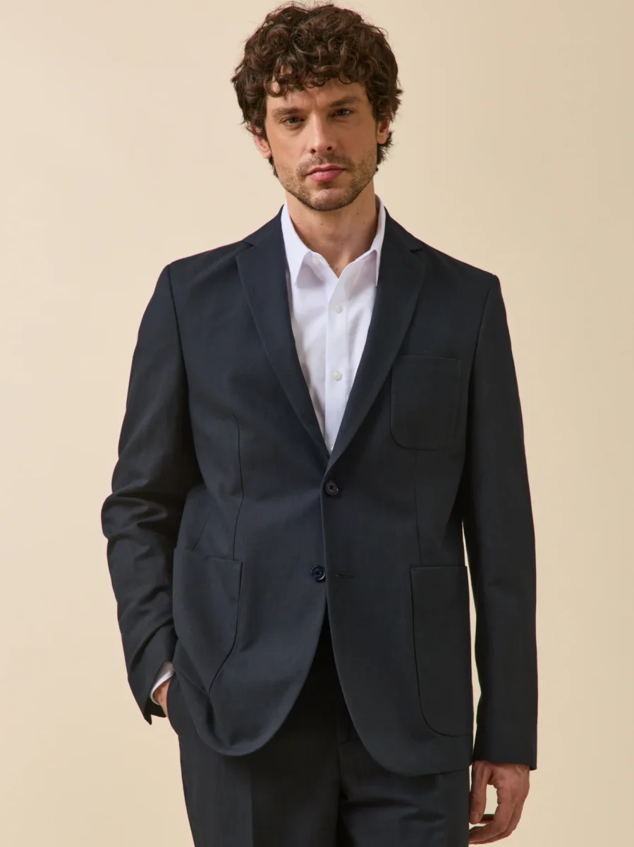 Veste de costume homme coton et lin – Image 2