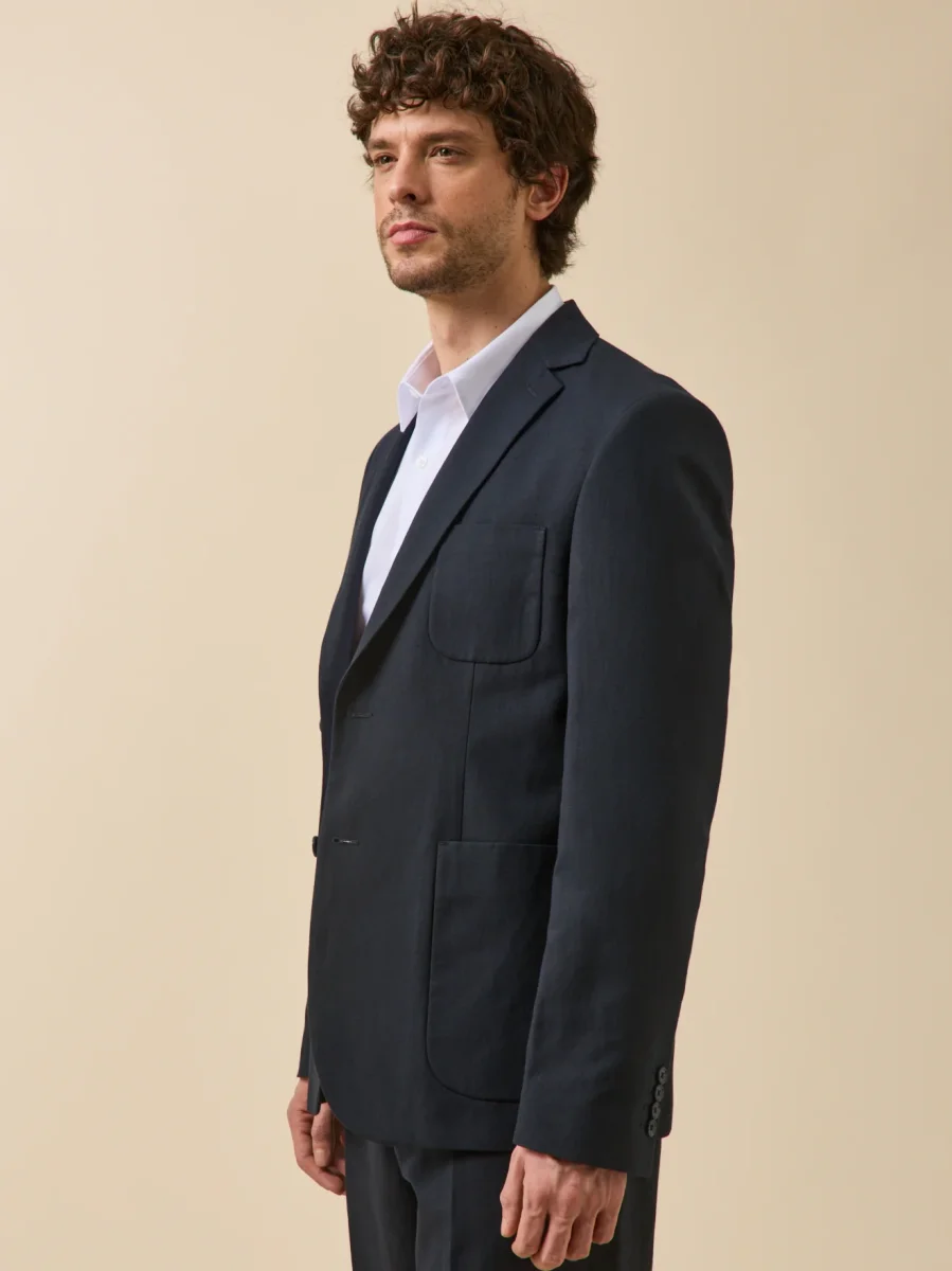 Veste de costume homme coton et lin – Image 6