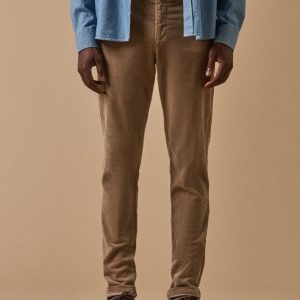 Chino velours regular homme