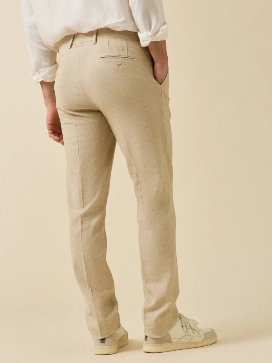 Pantalon de costume homme lin mélangé – Image 3