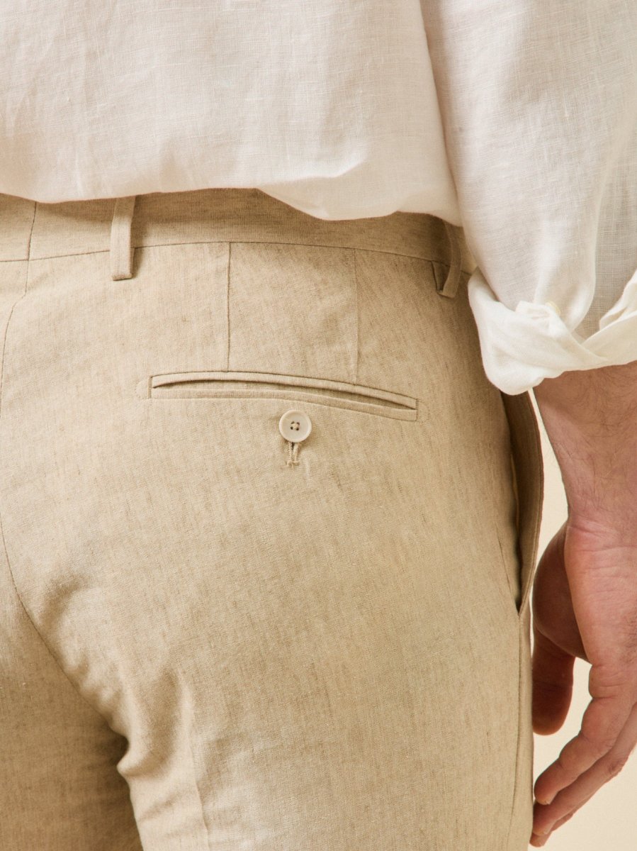 Pantalon de costume homme lin mélangé – Image 5