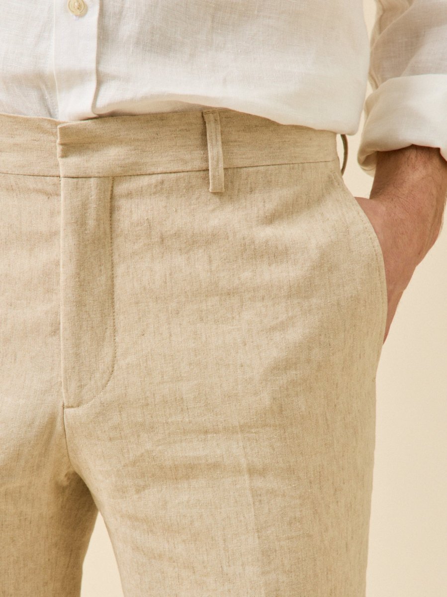 Pantalon de costume homme lin mélangé – Image 4