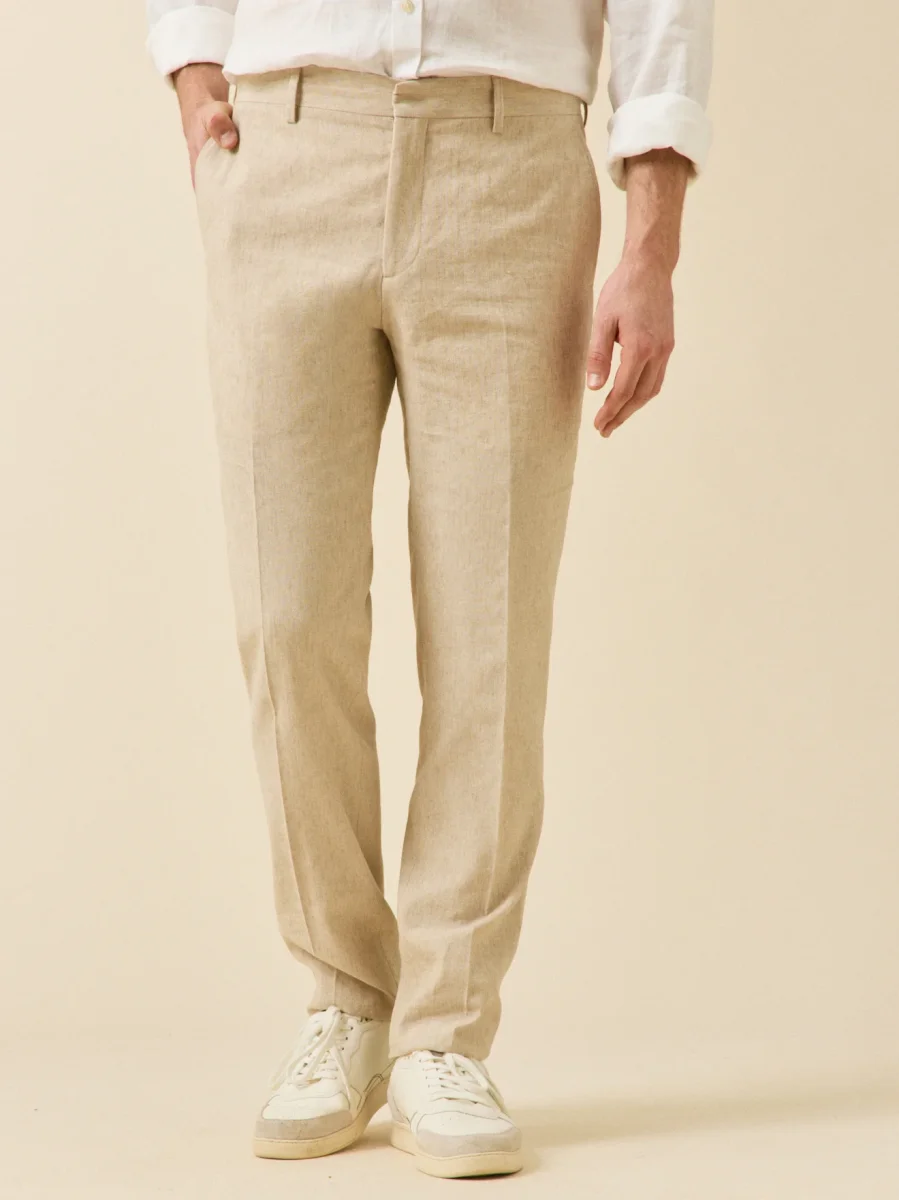 Pantalon de costume homme lin mélangé – Image 2