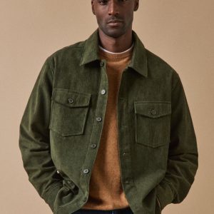 Surchemise velours côtelé homme