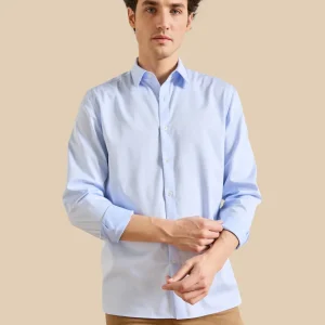 Chemise unie coton twill Regular Fit homme non iron
