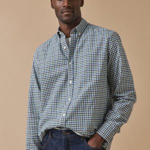 Chemise oxford carreaux homme coupe contemporaine