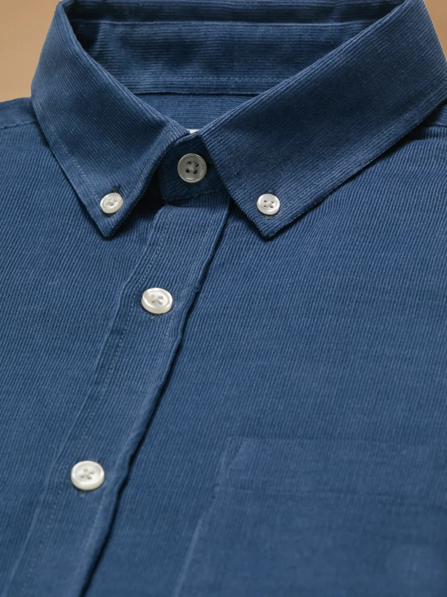 Chemise velours homme coupe contemporaine – Image 7