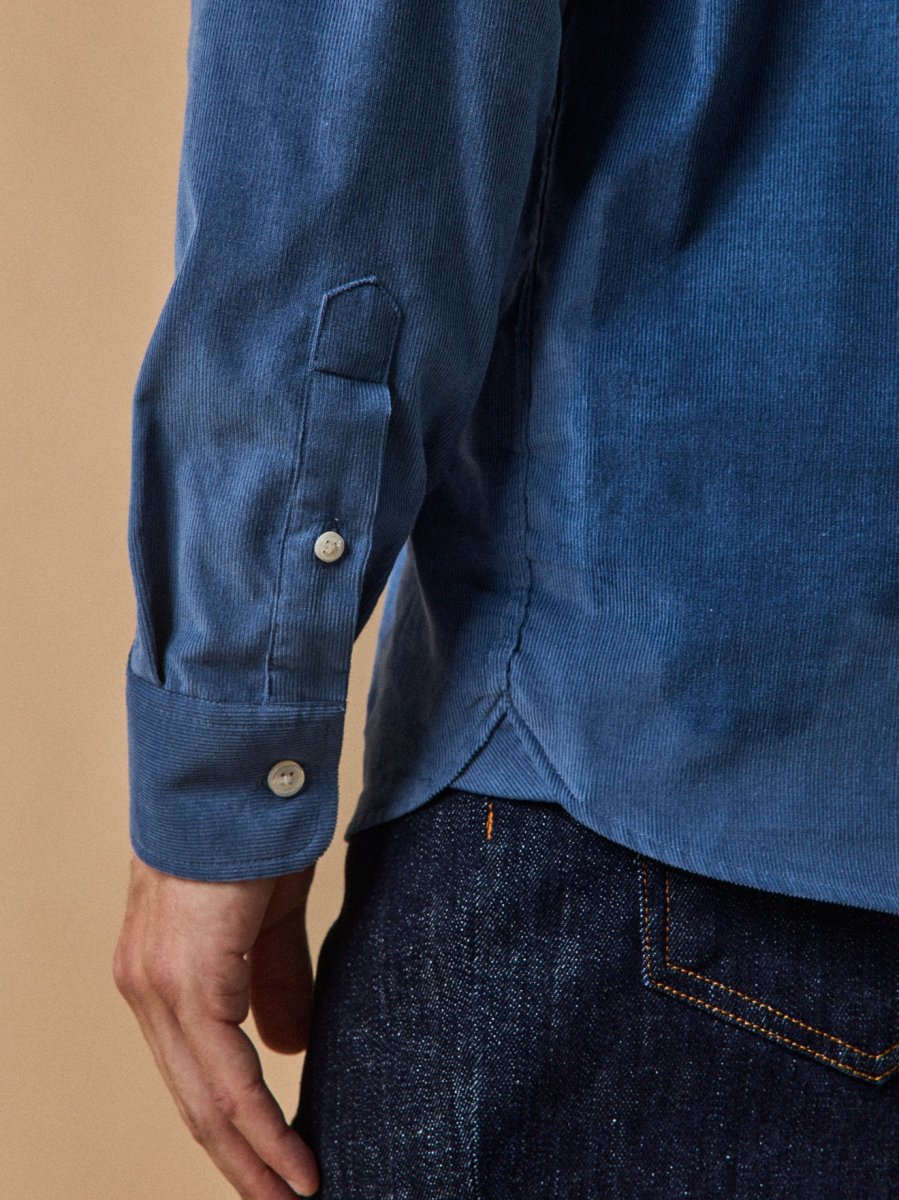 Chemise velours homme coupe contemporaine – Image 4