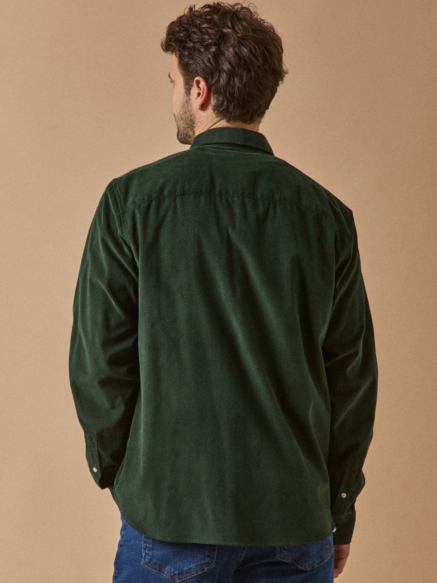 Chemise velours homme coupe contemporaine – Image 3