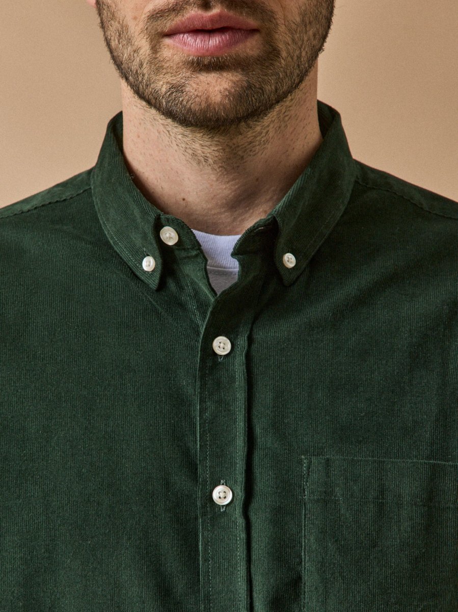 Chemise velours homme coupe contemporaine – Image 4