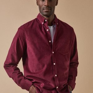 Chemise velours homme coupe contemporaine