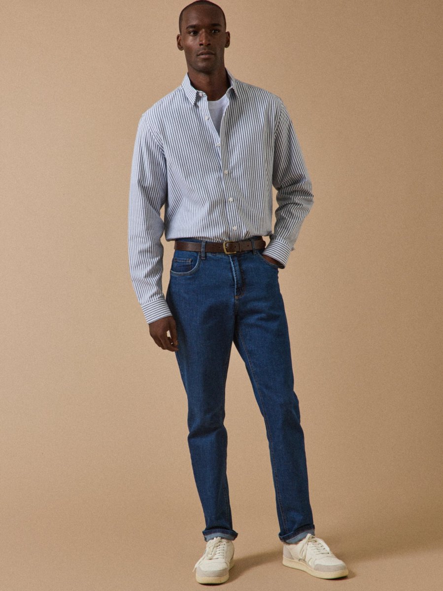 Chemise rayée homme coupe contemporaine – Image 7
