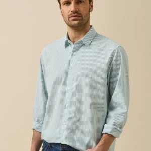 Chemise rayée homme coupe contemporaine