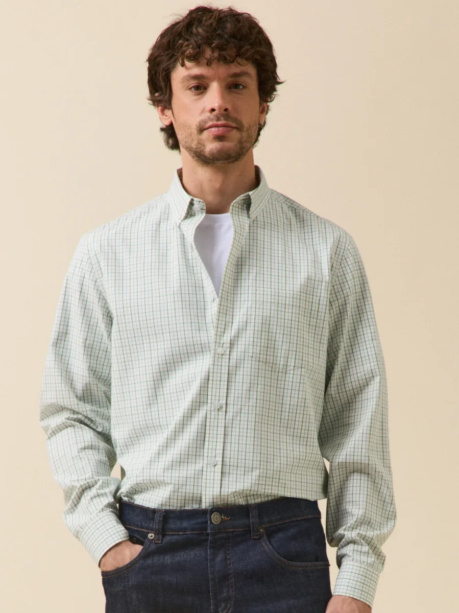Chemise carreaux Tattersall homme coupe contemporaine – Image 2